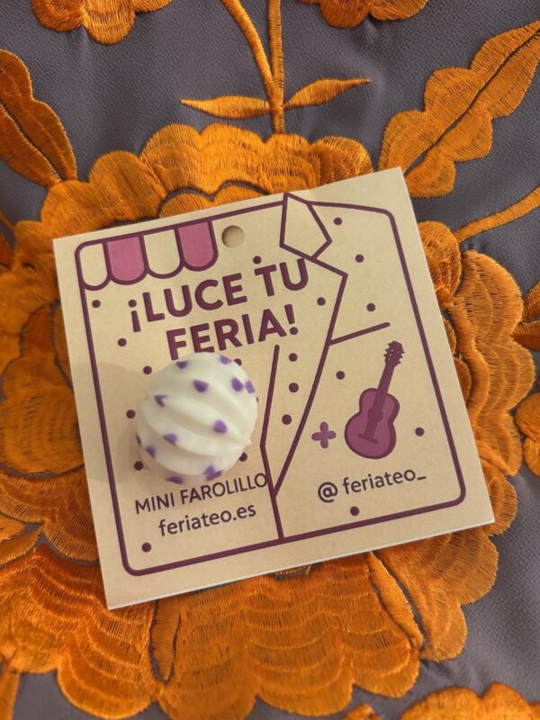 Pin Farolillo Blanco-Morado