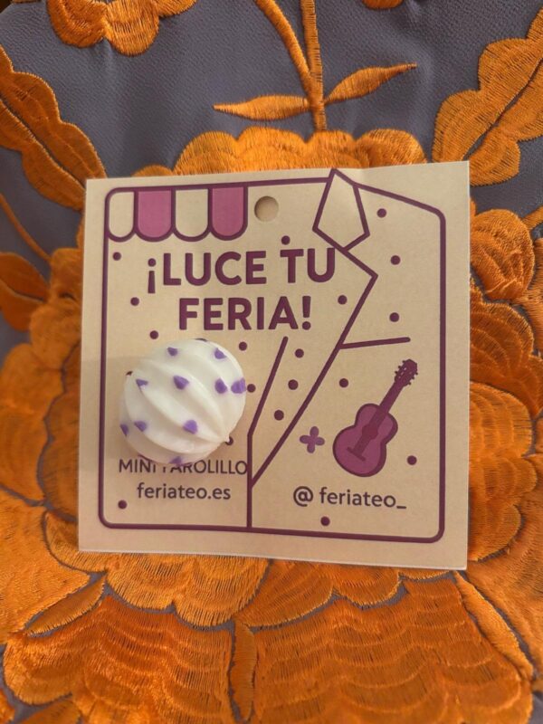 Pin Farolillo Blanco-Morado - Imagen 2