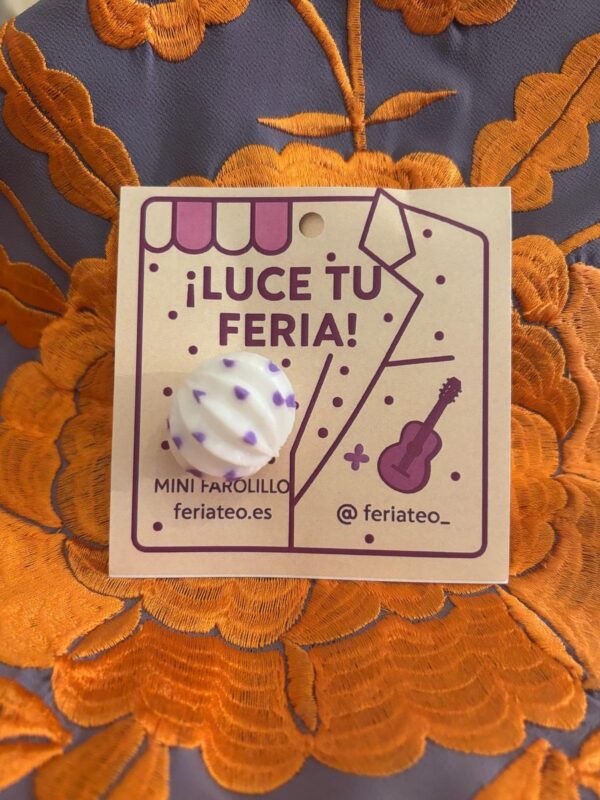Pin Farolillo Blanco-Morado - Imagen 3
