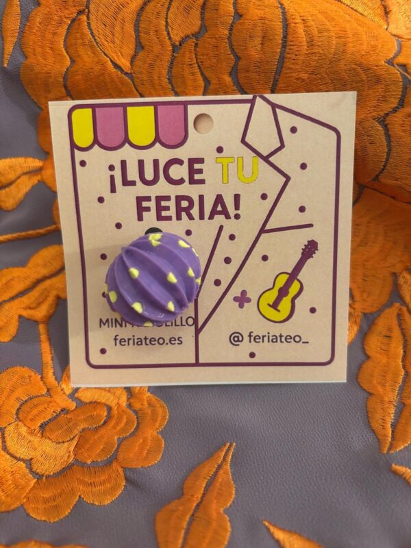 Pin Farolillo Amarillo-Morado - Imagen 2