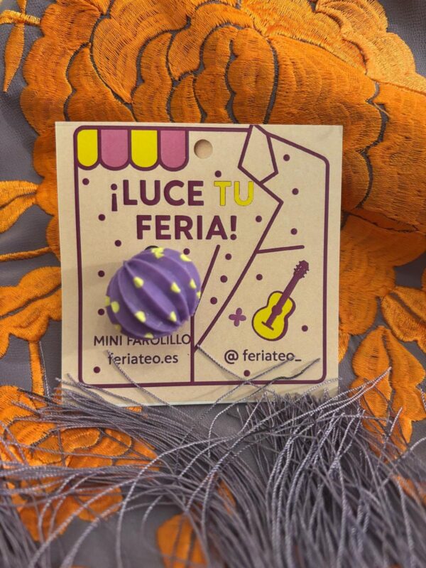 Pin Farolillo Amarillo-Morado - Imagen 3